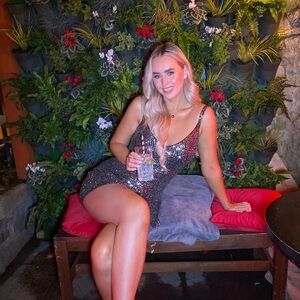 REFORMATION Black Silver Sequin Dress 🪩🍸